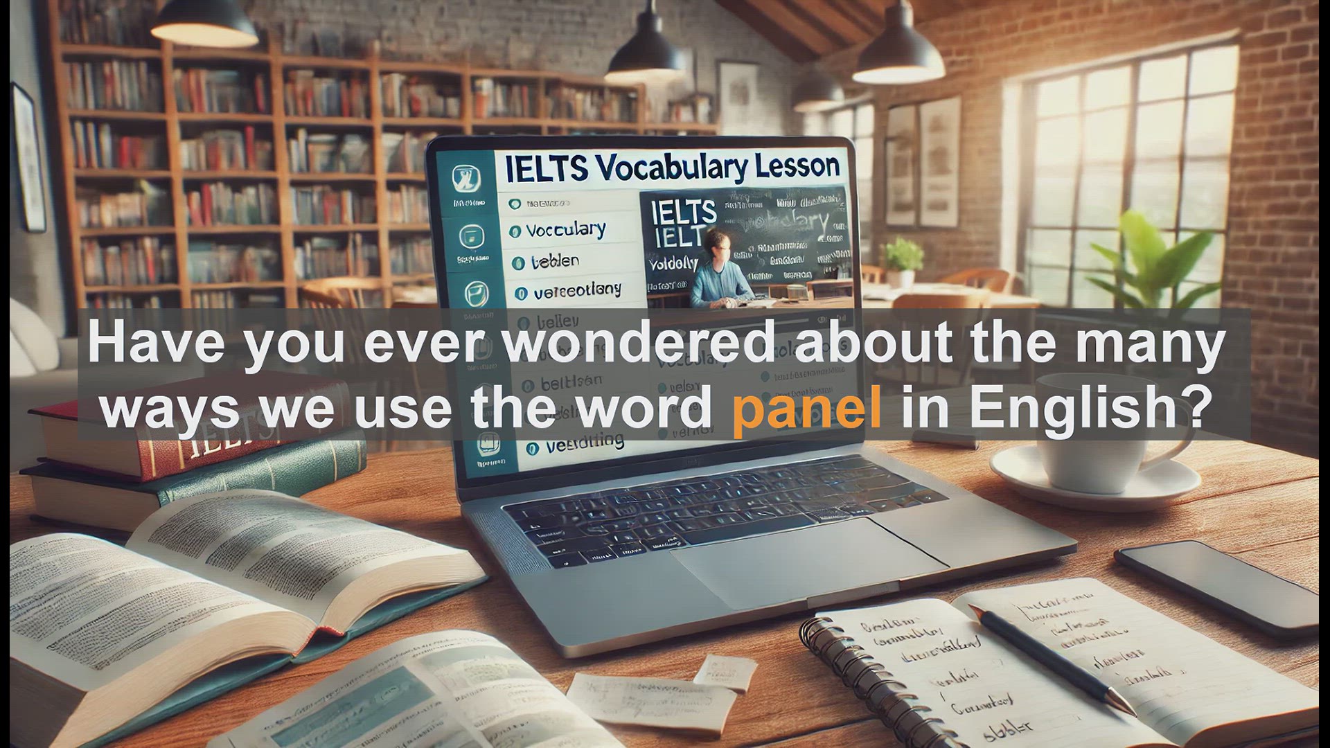 'Video thumbnail for 2500 Must Know IELTS 6.5 Vocabulary - Understanding 'Panel': Boost Your IELTS Vocabulary'