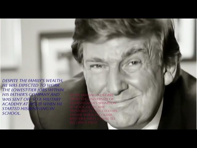 Video thumbnail for Trump is the fourth child of New York real estate tycoon Fred Trump.