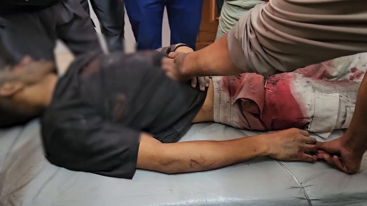 Video thumbnail for Israeli strike on Gaza tent camp kills four Palestinians.