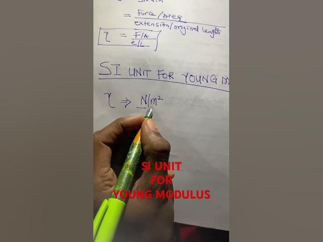 'Video thumbnail for Young Modulus SI Unit'