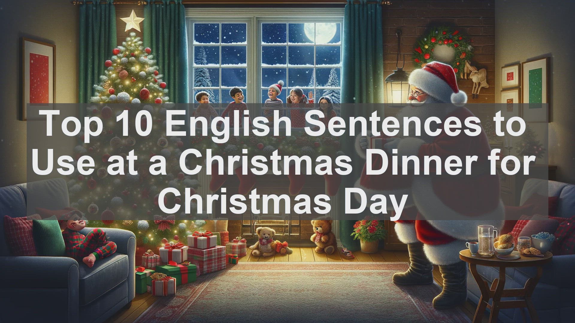 'Video thumbnail for Top 10 English Sentences to Use at a Christmas Dinner for Christmas Day'