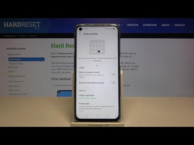 Video thumbnail for How to Switch On/Off Front Camera in Screen Recorder on OPPO A54 5G – Mange Front Camera Recording