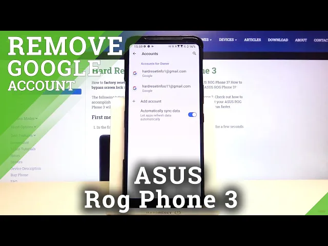 Video thumbnail for How to Logout from Gmail Account in ASUS Rog Phone 3?