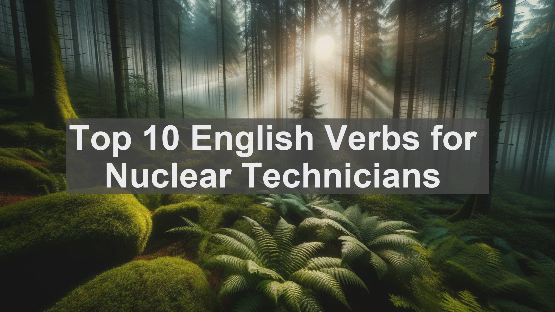 'Video thumbnail for Top 10 English Verbs for Nuclear Technicians'