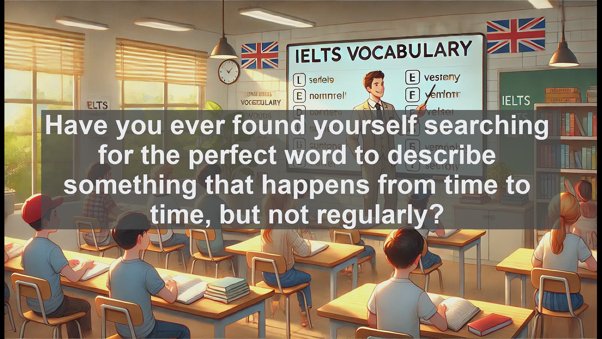 'Video thumbnail for 5000 Must Know IELTS 8.0 Vocabulary - Mastering 'Occasional': Boost Your IELTS Vocabulary for Band 8.0'