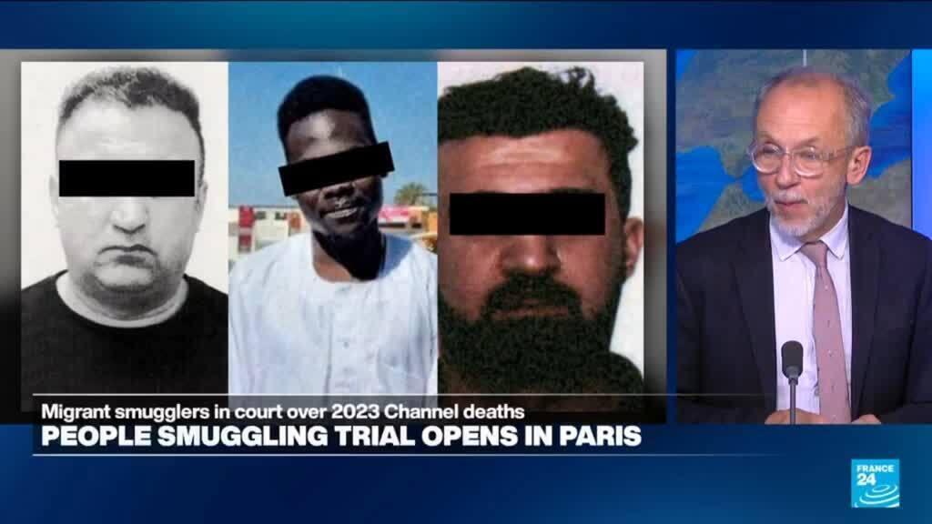 'Video thumbnail for Suspected smugglers on trial over deadly 2023 Channel shipwreck'