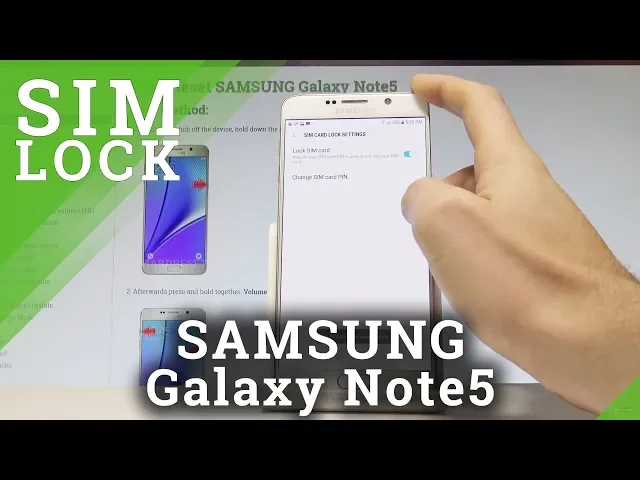 Video thumbnail for How to Set Up SIM Lock in SAMSUNG Galaxy Note 5 - Activate SIM Card Lock