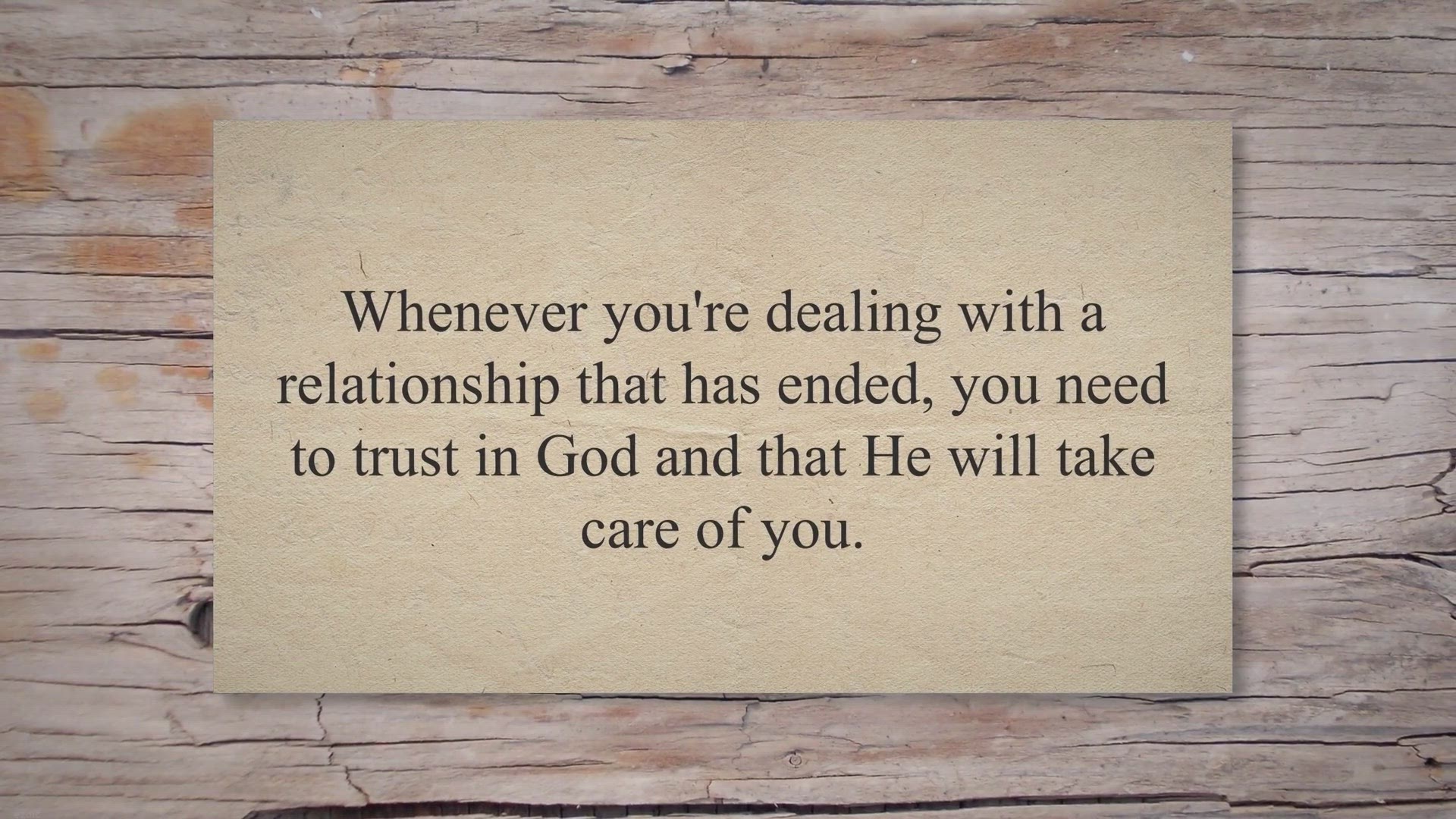 Video thumbnail for Trusting God When a Relationship Ends