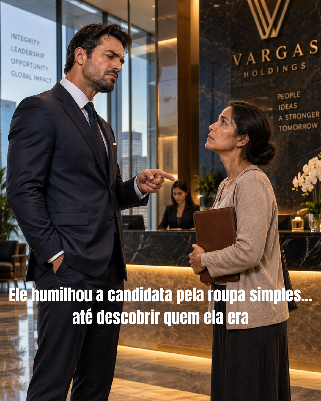 Video thumbnail for Ele humilhou a candidata pela roupa simples... até descobrir quem ela era - A ENTREVISTA