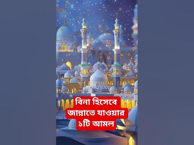 Video thumbnail for বিনা হিসেবে জান্নাতে যাওয়ার ১টি আমল#shorts #viral#sheikh_ahmadullah#islamicalortips