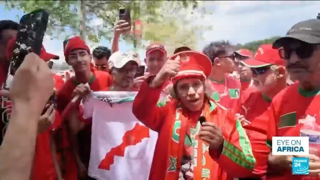 Video thumbnail for Moroccan fans get ready for first World Cup game, boosted by AFCON success