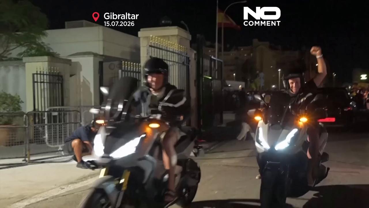 Video thumbnail for Gibraltar enters Schengen as border fence comes down under EU-UK treaty