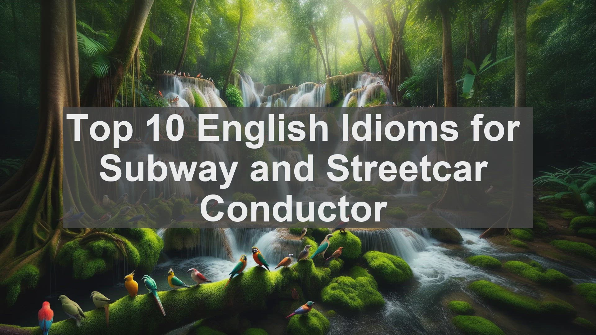 'Video thumbnail for Top 10 English Idioms for Subway and Streetcar Conductor'