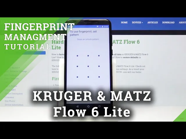 Video thumbnail for How to Set Up Screen Lock in Kruger & Matz Flow 6 Lite - Add Fingerprint