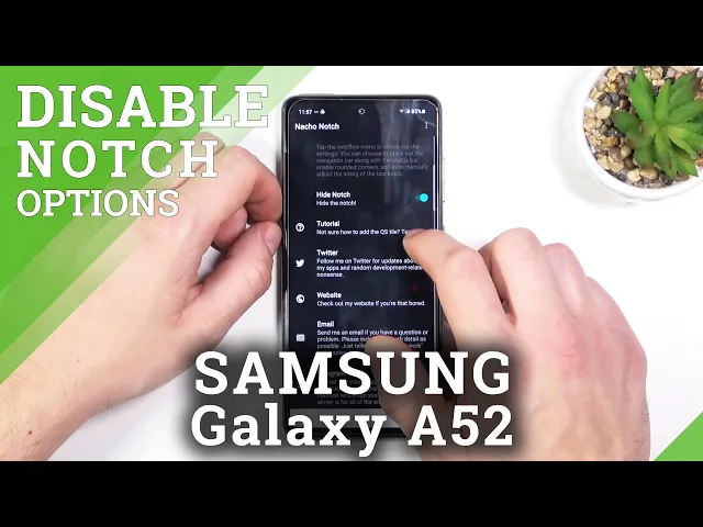 Video thumbnail for How to Hide Notch in SAMSUNG Galaxy A52 - Natcho Notch app