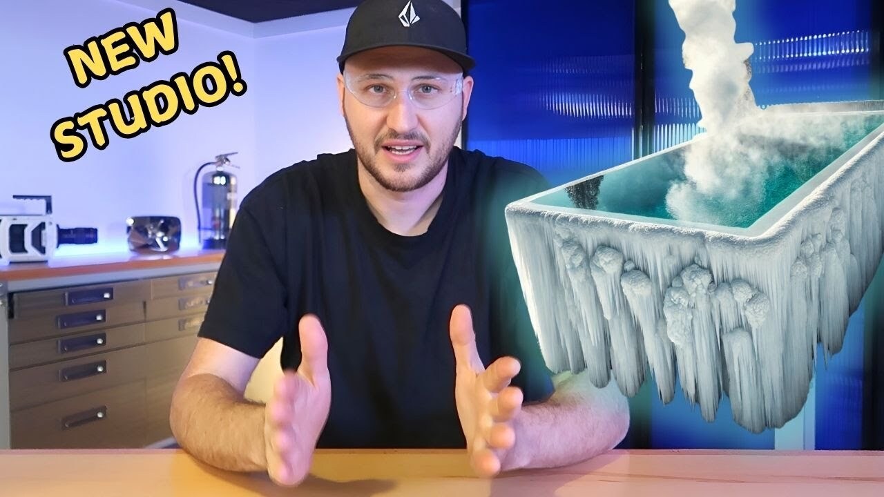 Video thumbnail for NEW STUDIO! Dry Ice In My Frozen Pool. CRAZY!