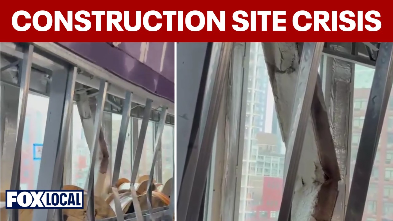 Video thumbnail for Buildings evacuated as columns buckle at Midtown construction site