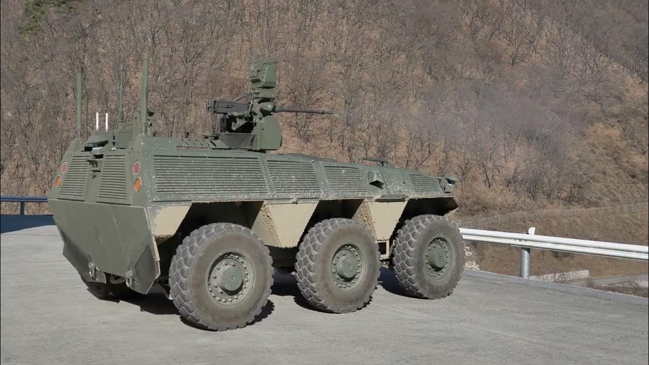 Video thumbnail for Hanwha Aerospace South Korea Highlights at ADEX 2023 Next Gen UCV L & Arion SMET robotic vehicles