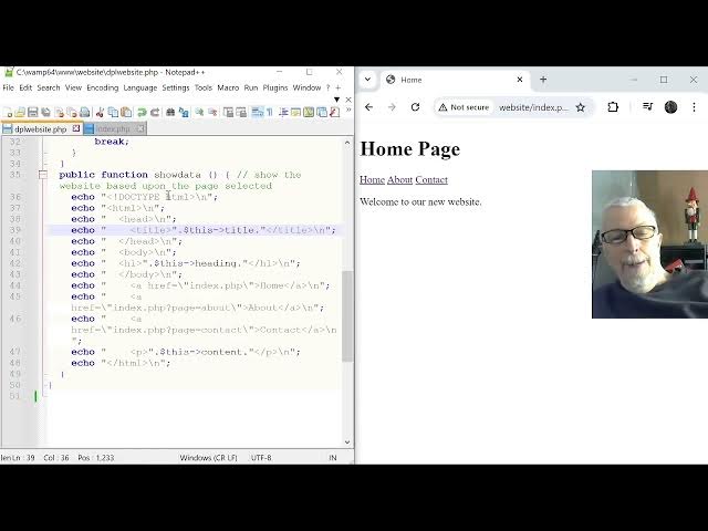 Video thumbnail for 2024 05 10 3:00 pm Create a website with OOP