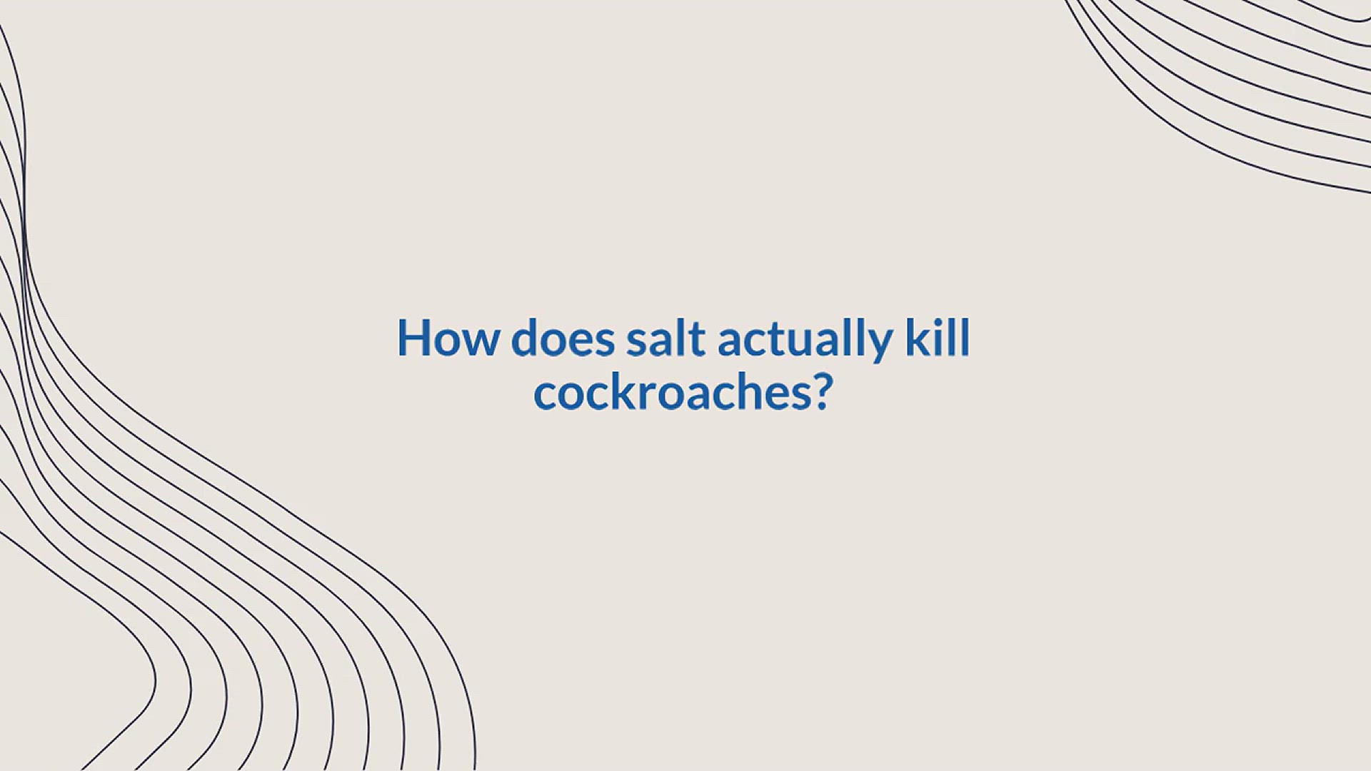 'Video thumbnail for Can Salt Kill Cockroaches'