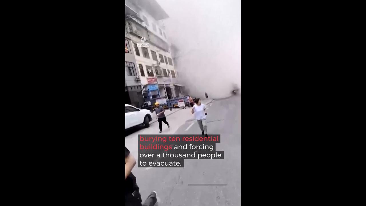 Video thumbnail for Landslide in southwest China kills eight and leaves 34 missing