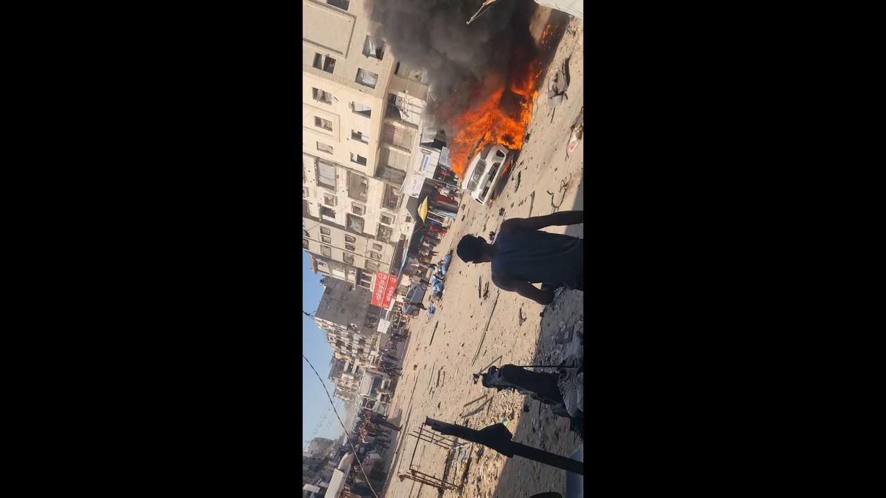 Video thumbnail for Israeli Strike Hits Gaza Vehicle 2.