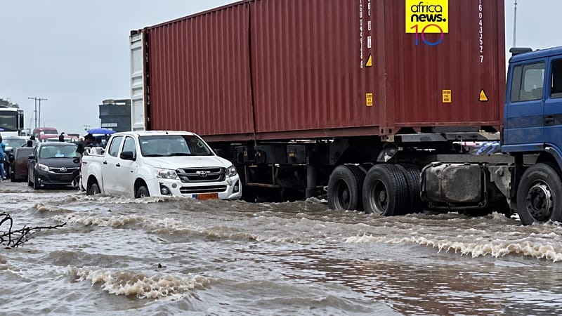 Video thumbnail for Cameroon's economic capital Douala wakes up underwater after heavy rains