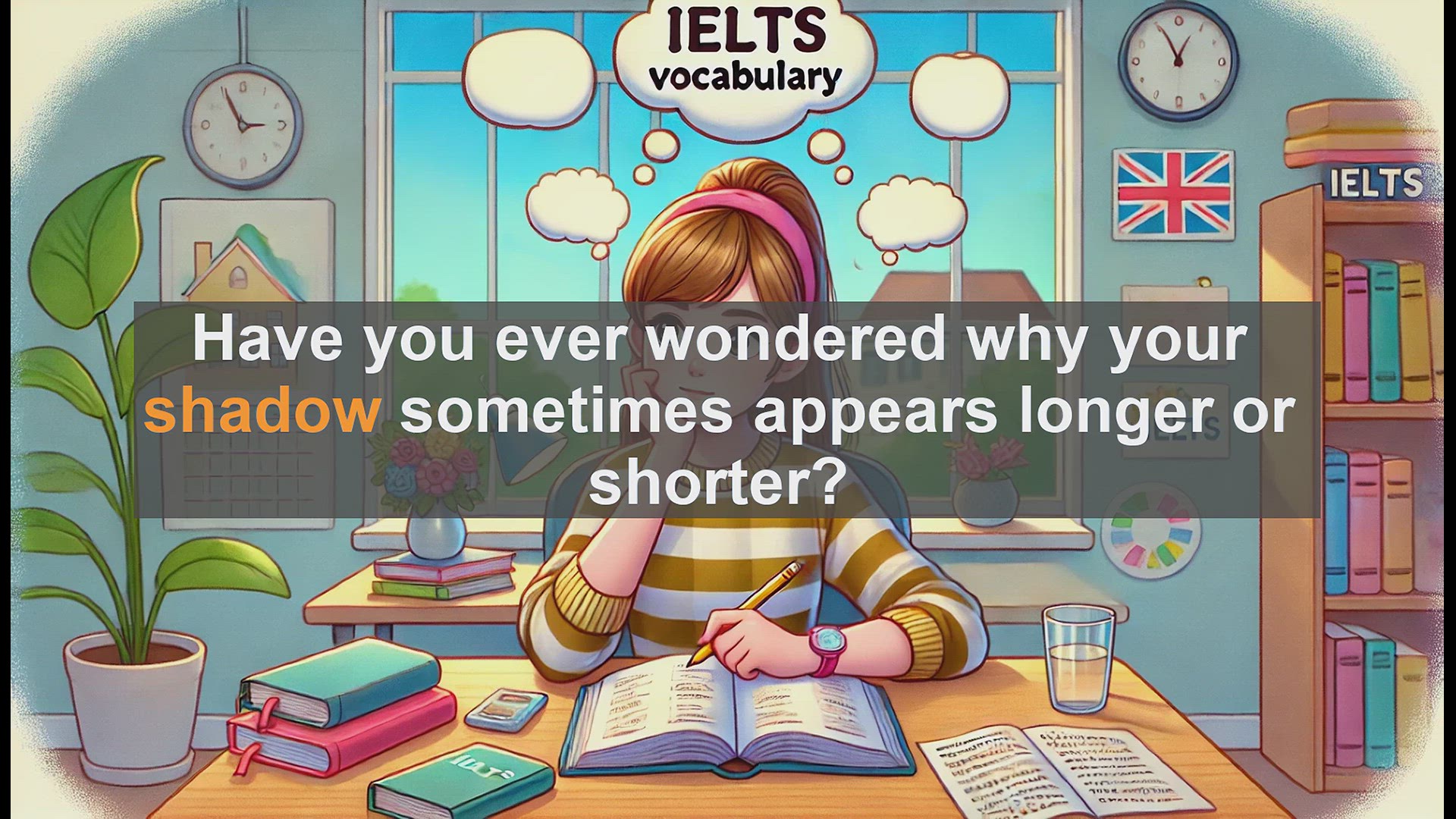 'Video thumbnail for 2500 Must Know IELTS 6.5 Vocabulary - Understanding 'Shadow': A Key Word for IELTS Success'