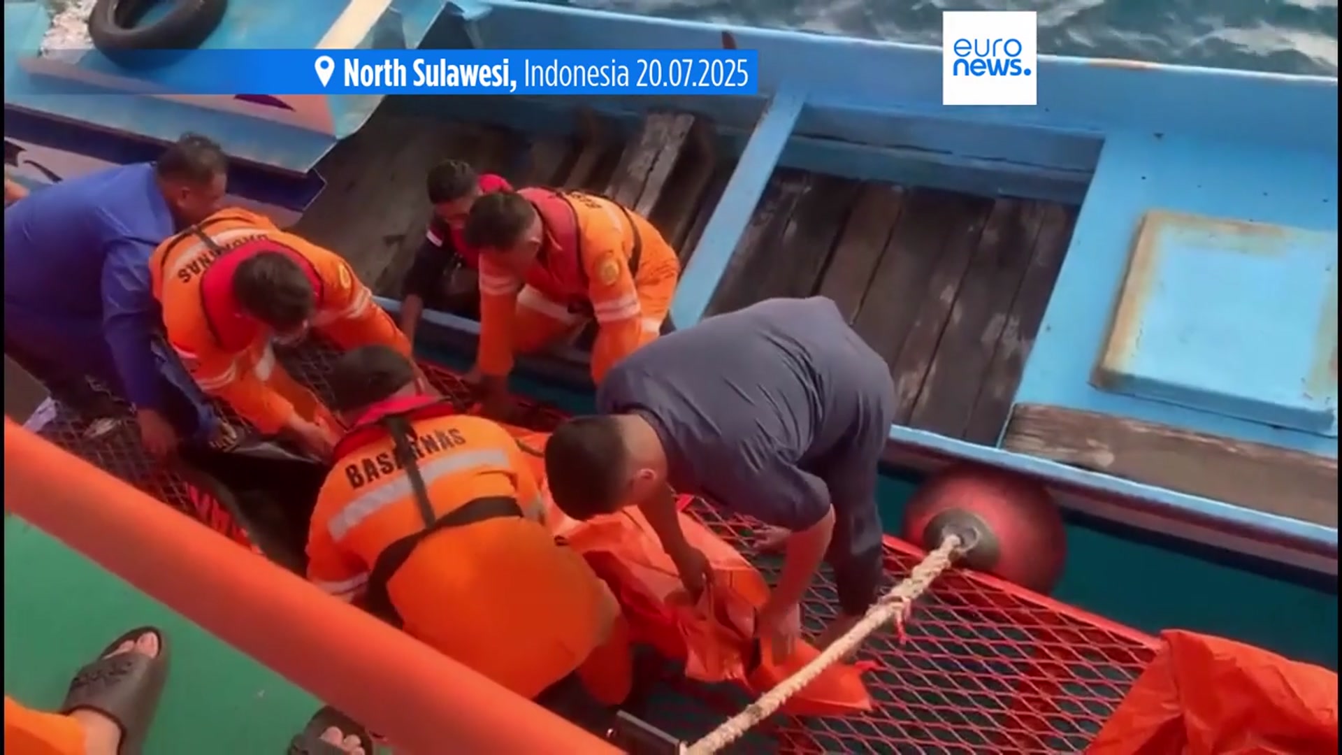 'Video thumbnail for 568 people survive after an Indonesian passenger ferry caught fire at sea, killing 3'