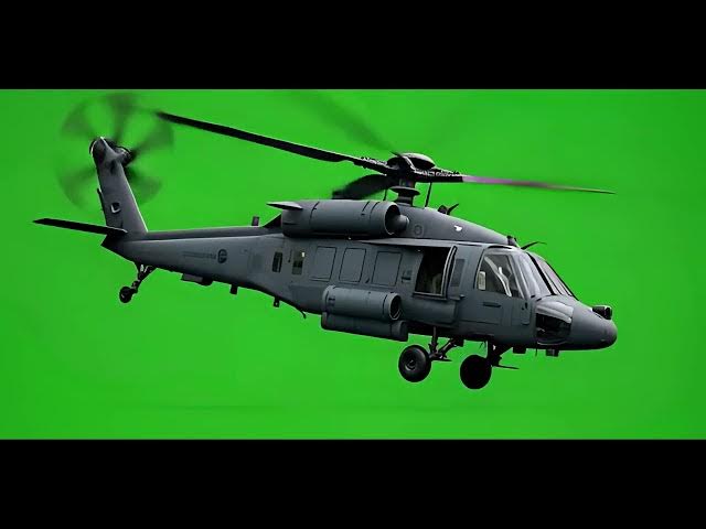 Video thumbnail for UH 60 Black Hawk in Flight with Green Screen Behind