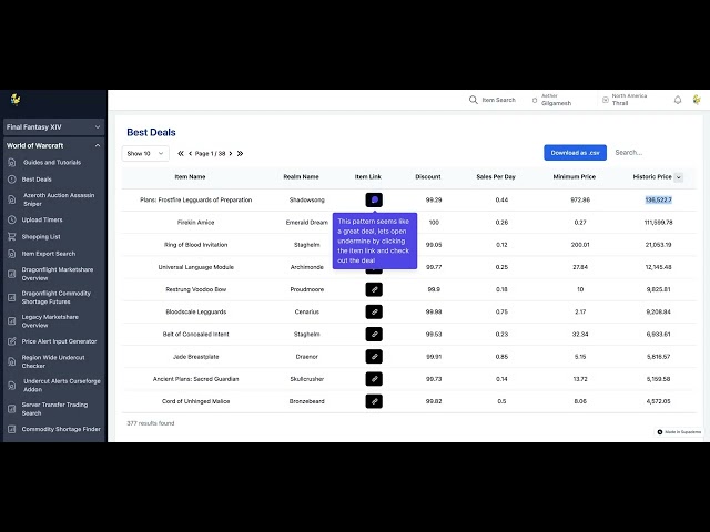 Video thumbnail for WoW Best Deals Custom Searches : Saddlebag Exchange
