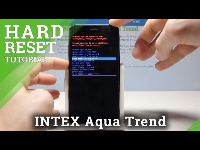 Video thumbnail for How to Hard Reset in INTEX Aqua Trend - Wipe Data / Remove Screen Lock