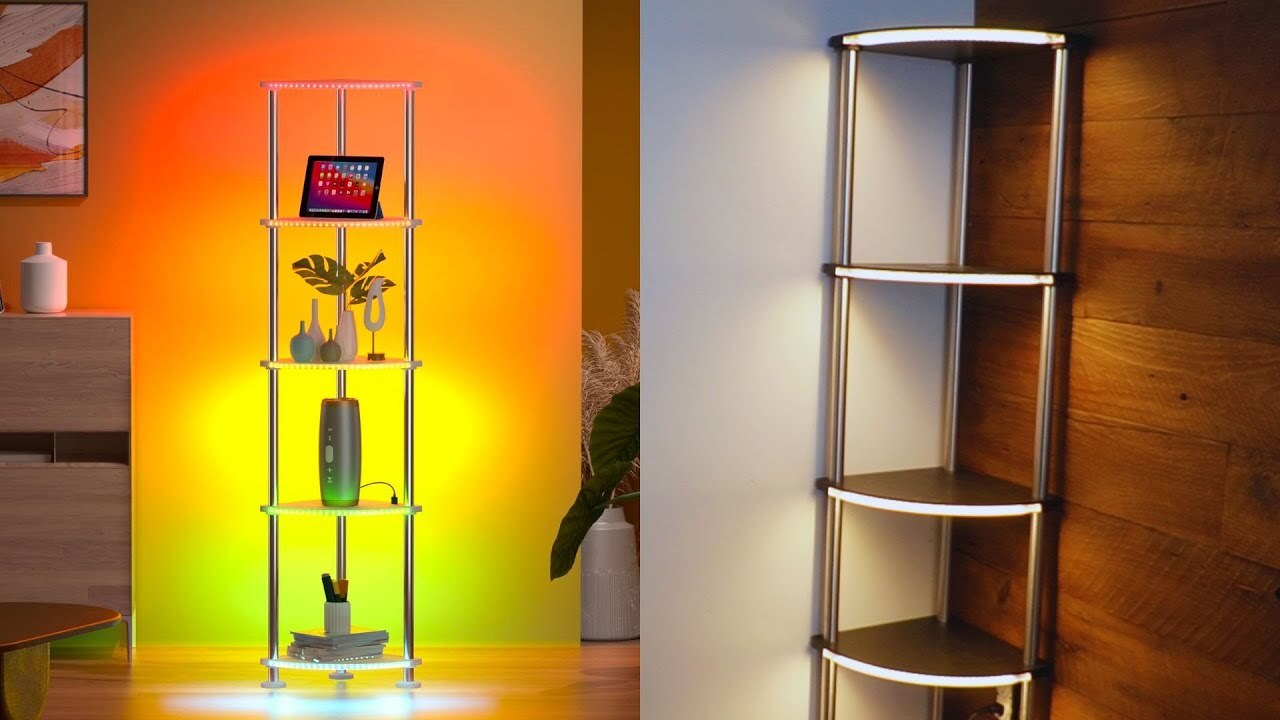 Video thumbnail for Everything To Know About The BYFUNBY Corner Shelf Lamp