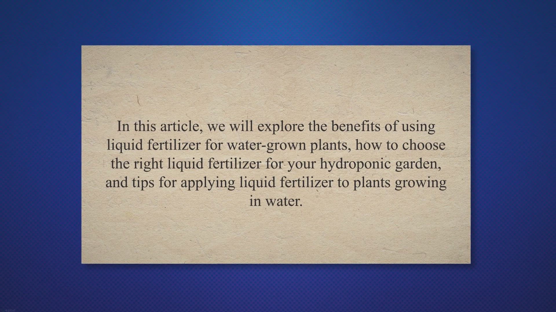 Video thumbnail for Maximizing Growth: A Guide to Liquid Fertilizer for Plants Growing in Water