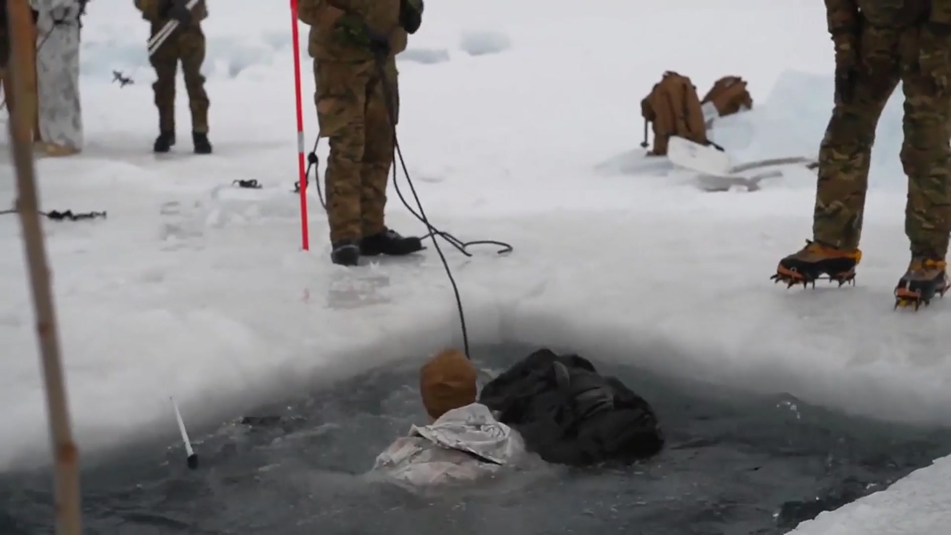 'Video thumbnail for What Can You Do If You Fall Through Ice? • USMC Training'