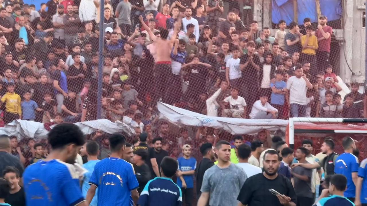 Video thumbnail for Gaza Football Match Resumes Play 37.