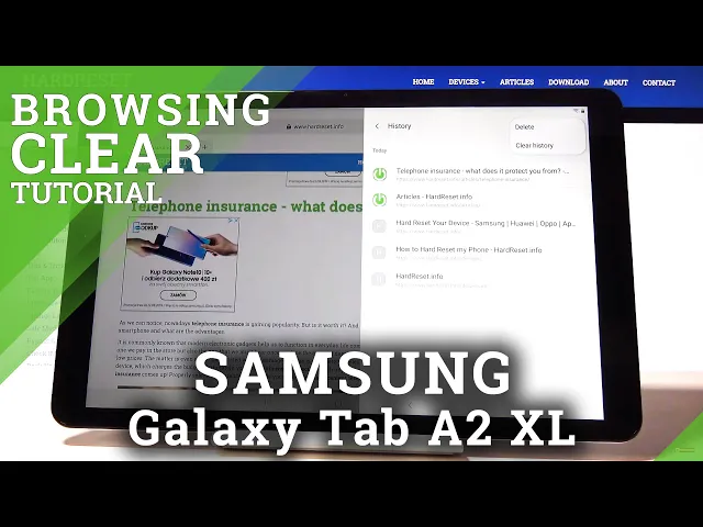 Video thumbnail for Delete Browsing History in SAMSUNG Galaxy Tab A2 XL - Erase Browser Data