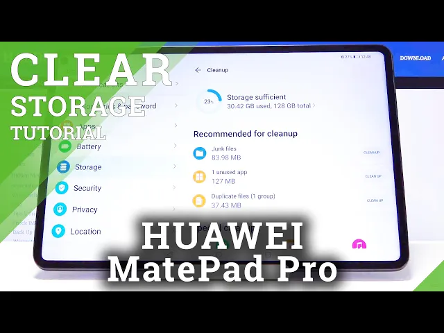 Video thumbnail for How to Clean Storage in HUAWEI MatePad Pro – Optimize System