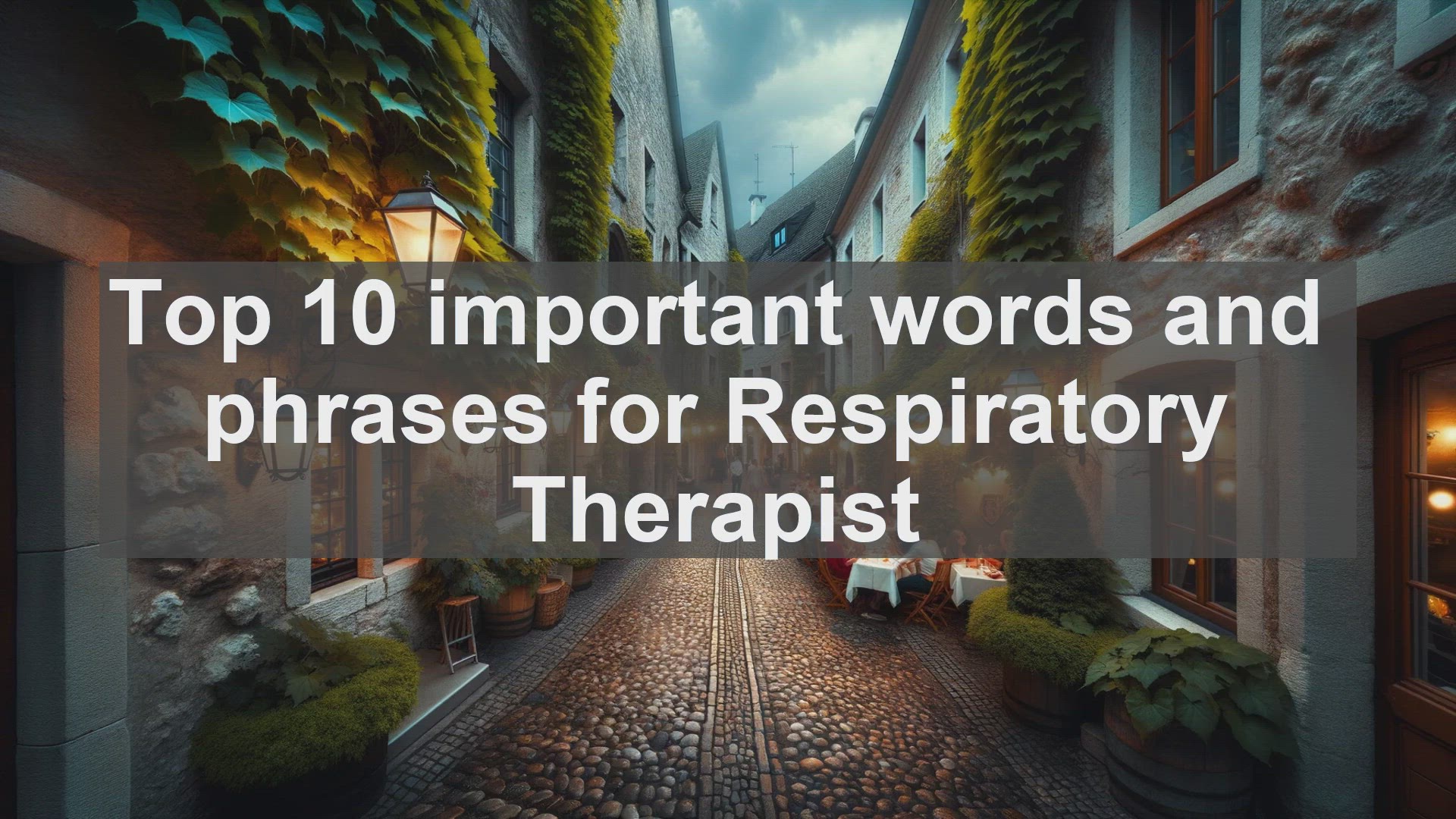 'Video thumbnail for Top 10 important words and phrases for Respiratory Therapist'