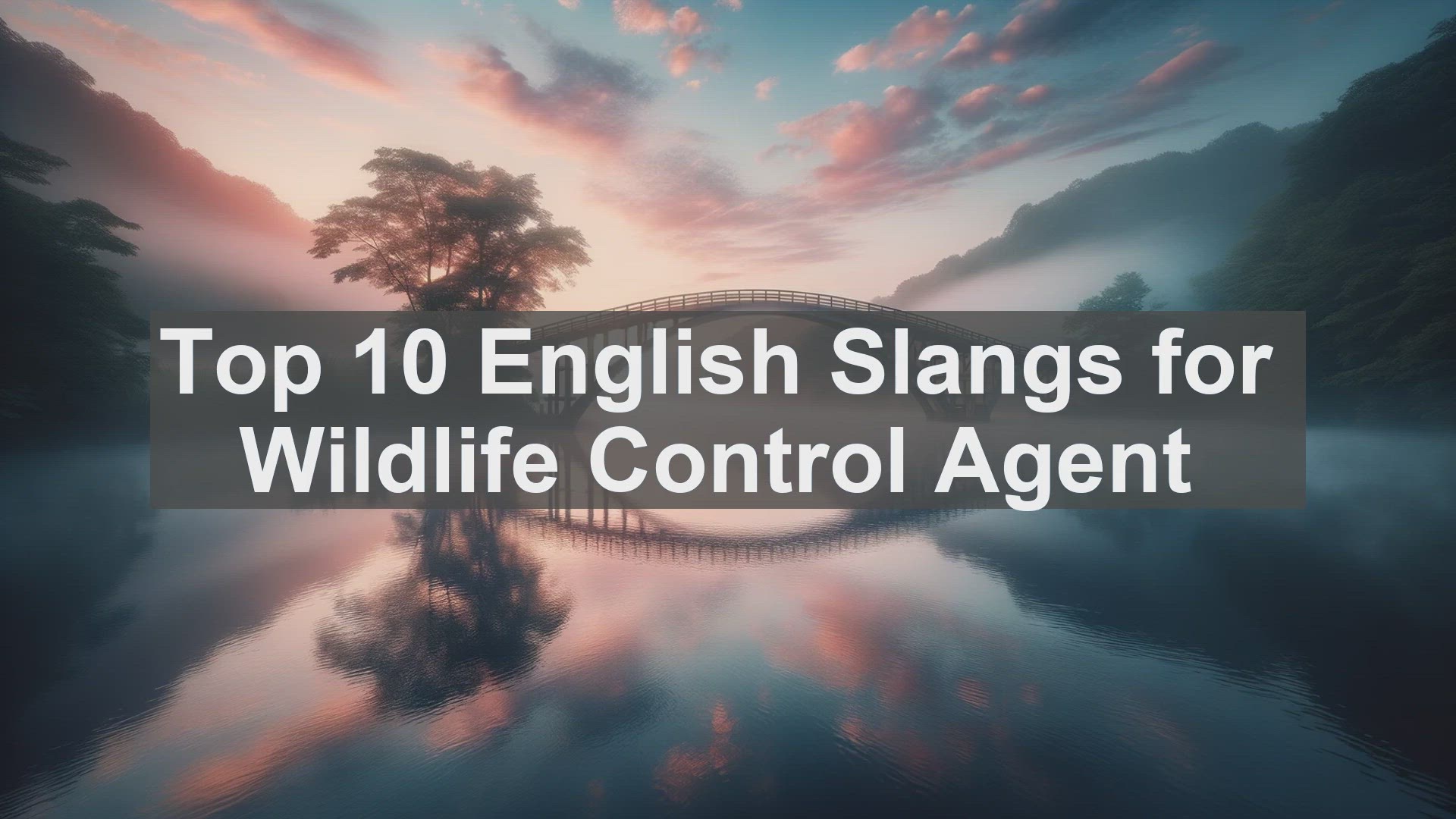 'Video thumbnail for Top 10 English Slangs for Wildlife Control Agent'