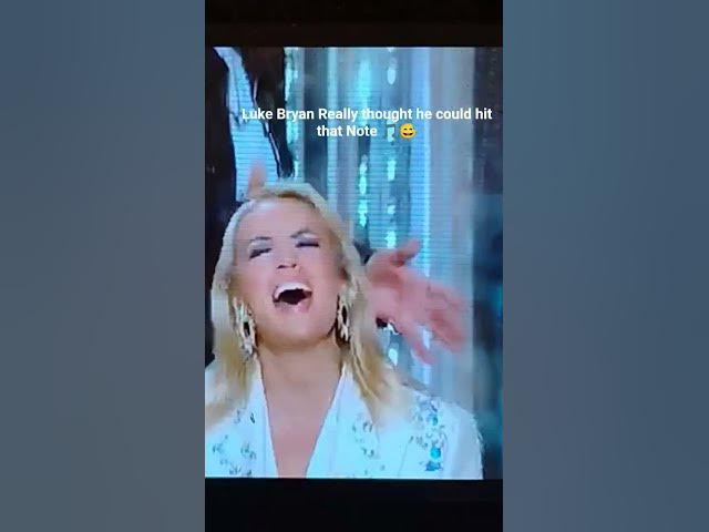 Video thumbnail for Luke Bryan Really thought he could hit that Note 🎵😅