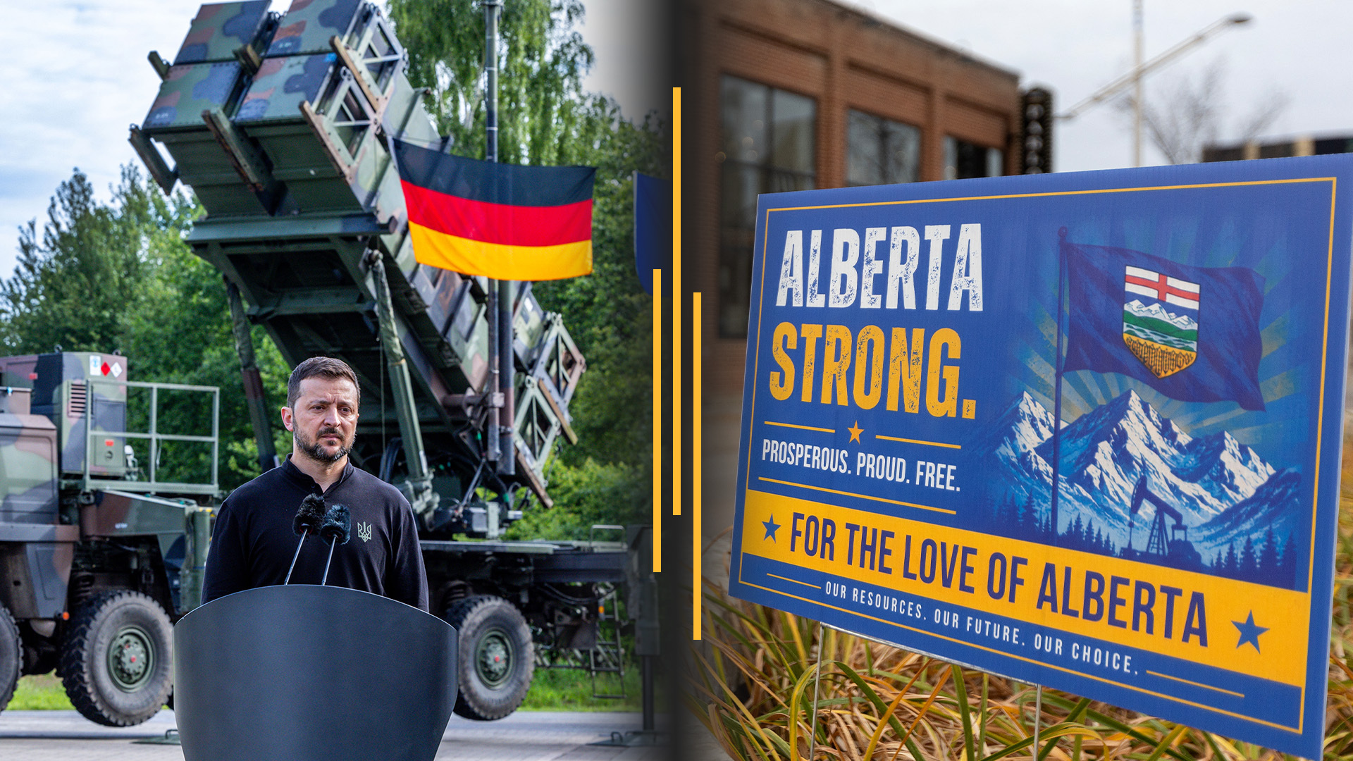 Video thumbnail for US holds up Ukraine Patriot missile transfers, report says; Alberta votes against independence