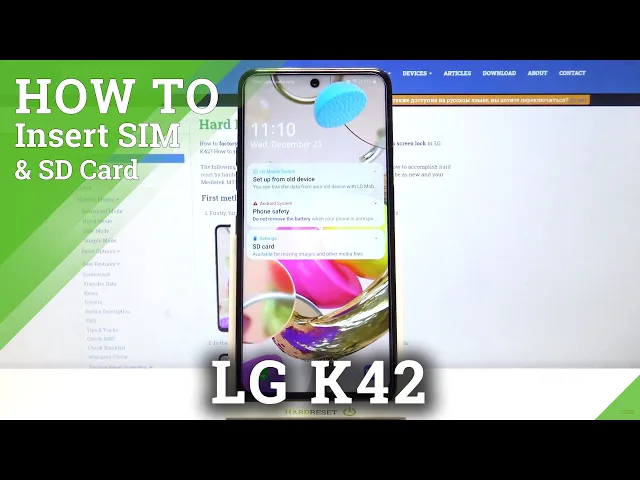 Video thumbnail for How to Insert Nano SIM & Micro SD Cards in LG K42 – SIM & SD Installation