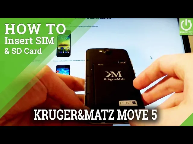 Video thumbnail for Insert SIM & SD in KRUGER & MATZ Move 5 - Install Micro SD and SIM