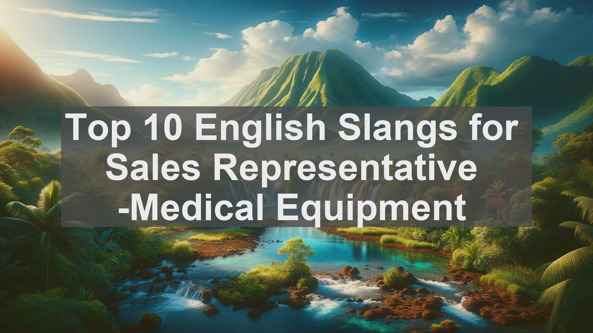 'Video thumbnail for Top 10 English Slangs for Sales Representative Medical Equipment'