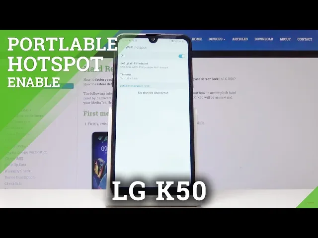 Video thumbnail for How to Share Network in LG K50 - Portable Hotspot