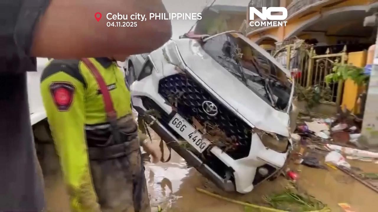 'Video thumbnail for Typhoon Kalmaegi kills two, displaces thousands in Philippines'