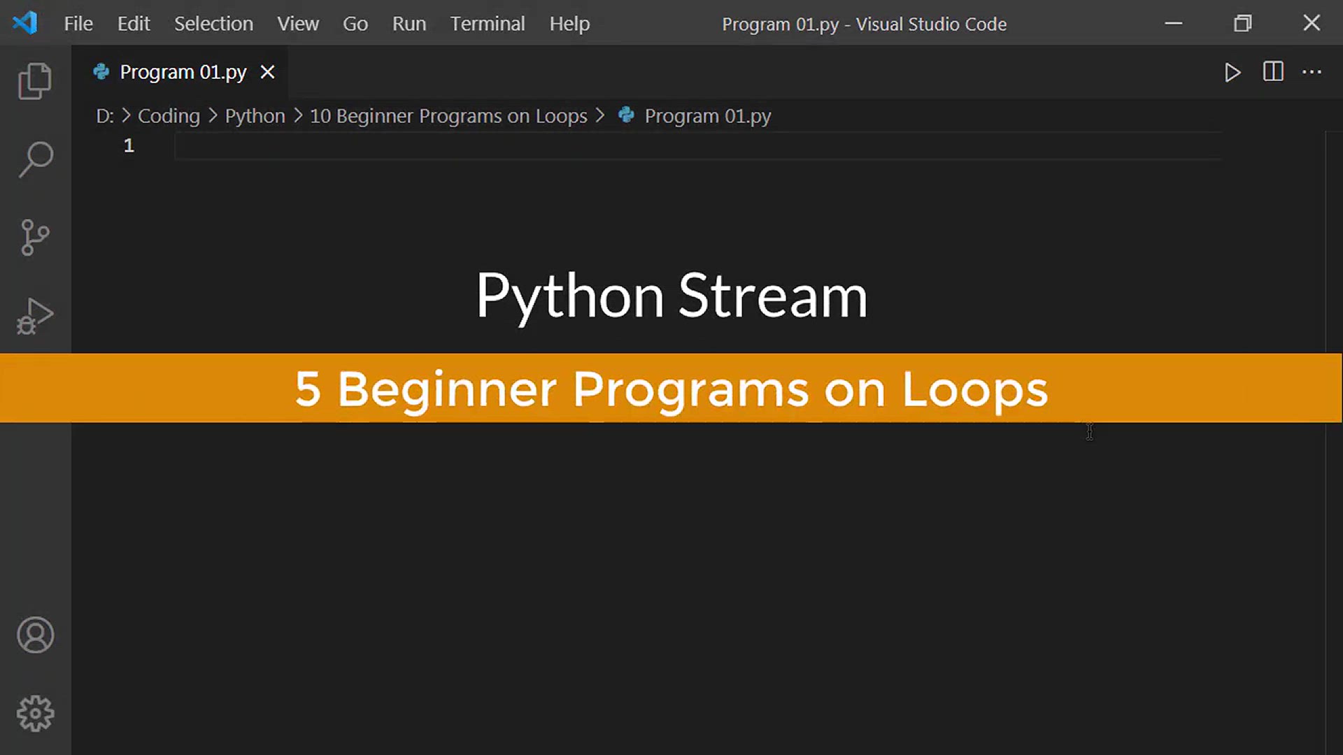 'Video thumbnail for 5 Beginner Programs on Loops in Python 🔥'