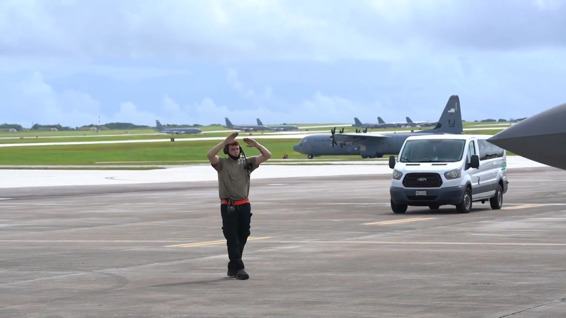 'Video thumbnail for F-22 Raptors In Guam • Exercise Pacific Iron 2021'