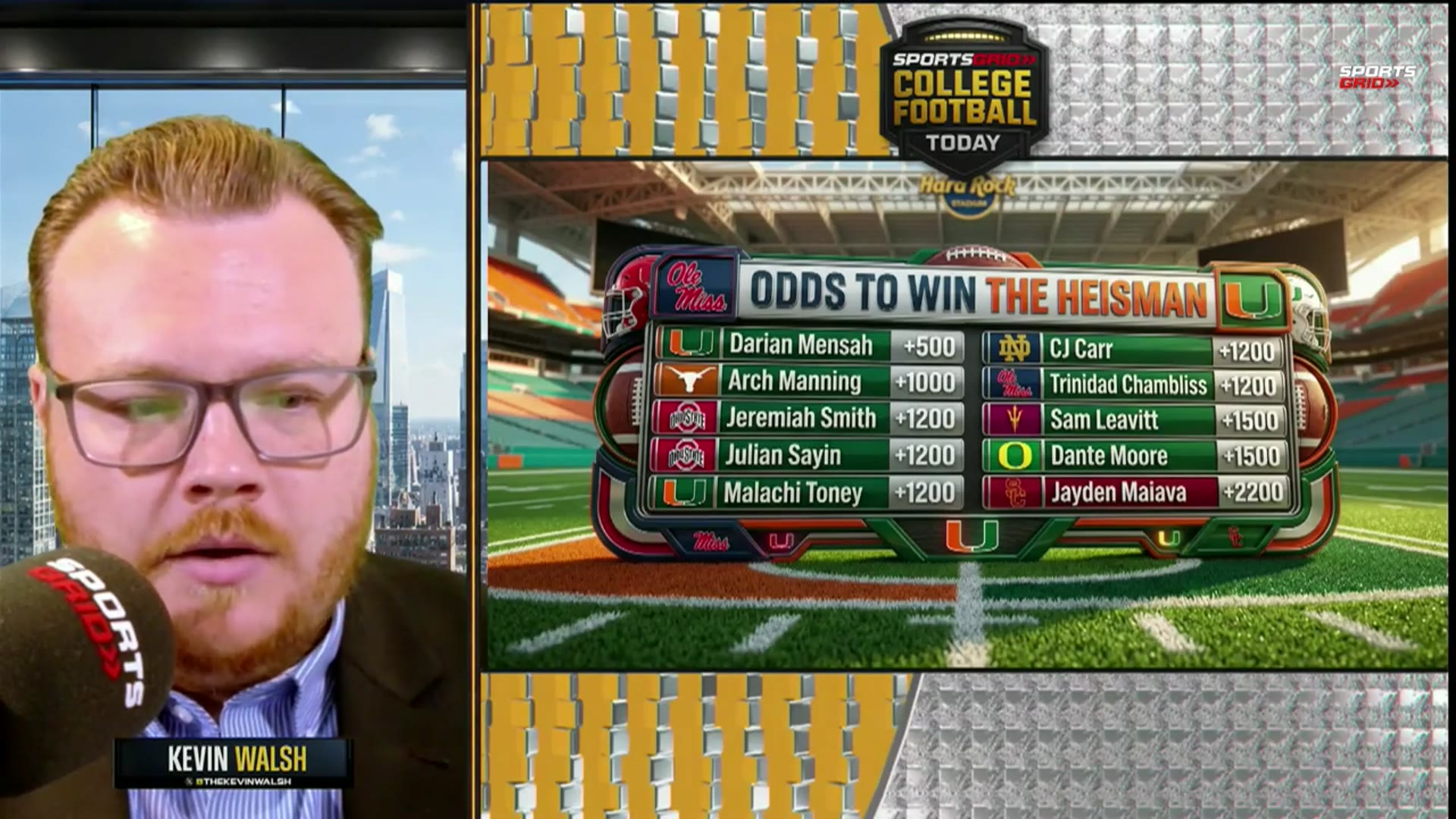 Video thumbnail for Heisman Trophy Odds Update: Darian Mensah Leads Market